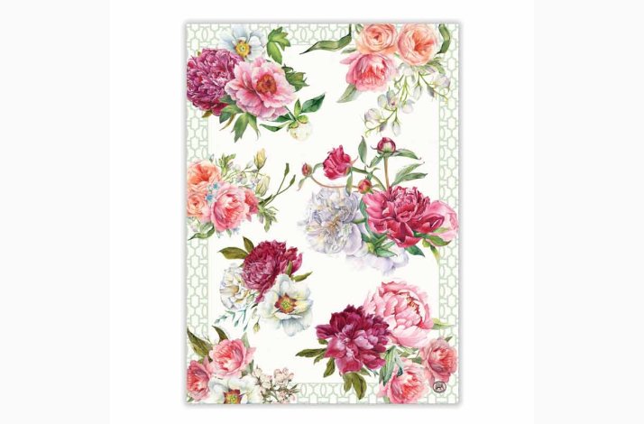 Viskestykke BLUSH PEONY - Poner - Michel Design Works