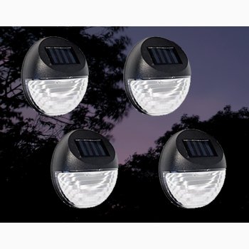 Solcellelamper Solar Fence Light - Sort - (4 stk. i en pakke) - Vglampe