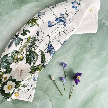 VISKESTYKKE (�kologisk bomuld) - BLUE FLOWER GARDEN JL