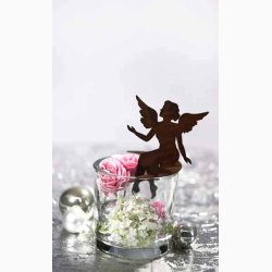 Mne engel p mnekant H:17 cm i jern