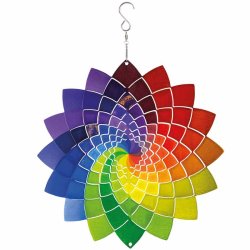 Vindspinner i rustfrit stl - Stjerne Regnbue ( 25 cm)