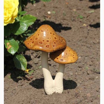 Paddehatte 2 i en 21 cm hj, Gylden/orange i keramik