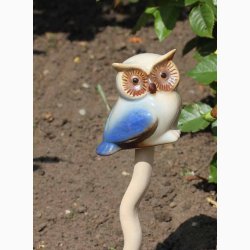 UGLE p pind i keramik med fjeder 7 cm hj og med pind 30 cm hj, Vlg