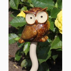 UGLE p pind i keramik med fjeder 7 cm hj og med pind 30 cm hj, Vlg