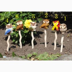 UGLE p� pind i keramik med fjeder 7 cm h�j og med pind 30 cm h�j, V�lg
