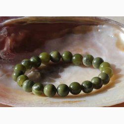 Armbnd/Mala med Xinyi Grn jade kugleformede - Krystal armbnd