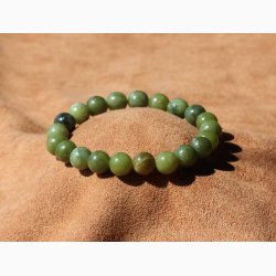 Armbnd/Mala med Xinyi Grn jade kugleformede - Krystal armbnd
