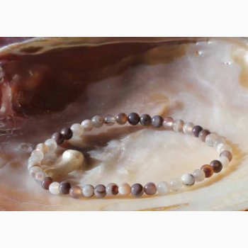 Armbnd med Agat kugleformede i elastik - Krystal armbnd