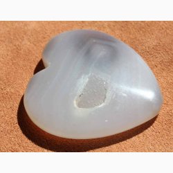 Agat hjerte krystal sten ca. 4-6 cm