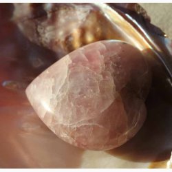 Rosakvarts hjerte krystal sten ca. 5,5 cm