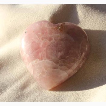 Rosakvarts hjerte krystal sten ca. 5,5 cm