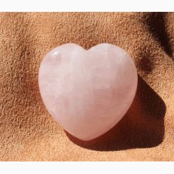Rosakvarts hjerte krystal sten ca. 3,5 cm