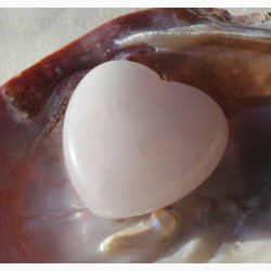 Rosakvarts hjerte krystal sten ca. 3,5 cm