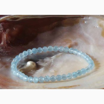 Armbnd med aquamarine-akvamarin kugleformede - Krystal armbnd