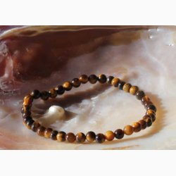 Armbnd med Tigerje kugleformede - Krystal armbnd