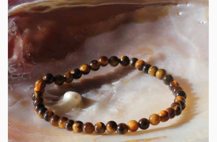 Armbnd med Tigerje kugleformede - Krystal armbnd