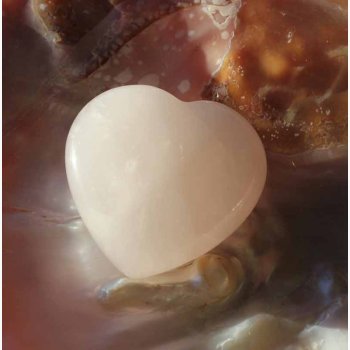 Rosakvarts hjerte krystal sten ca. 2,5 cm