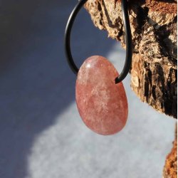 Jordbrkvarts drbe krystal vedhng