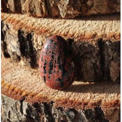 Rd jasper snefnug drbe krystal vedhng