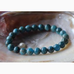 Armbnd Apatit (kugler 8-9 mm) - Krystal armbnd