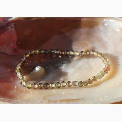 Armbnd Zircon 4 mm Grn/Brun - Krystal armbnd