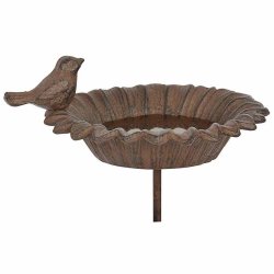 Foder- eller vandskl Solsikke - stbejern, L 13.7 x B 13.7 x H 76.5 cm