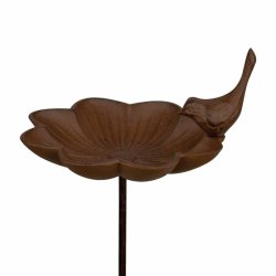 Fuglebad Blomst p spyd i stbejern H: 91 cm, L:19,5, B:17,8