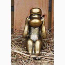 Sjove aber i guldlook H:10 cm, vlg