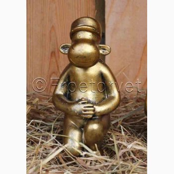 Sjove aber i guldlook H:10 cm, v�lg