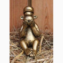 Sjove aber i guldlook H:10 cm, vlg