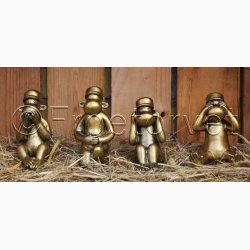 Sjove aber i guldlook H:10 cm, vlg