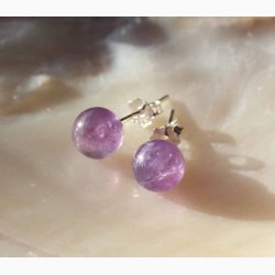 restikker Ametyst kugler (6 mm)  - Krystal reringe