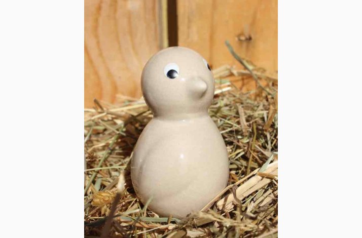 Keramik and H: 5 cm, Beige Blank stk. pris