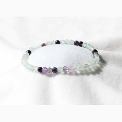 Armbnd med fluorit kugleformede - Krystal armbnd