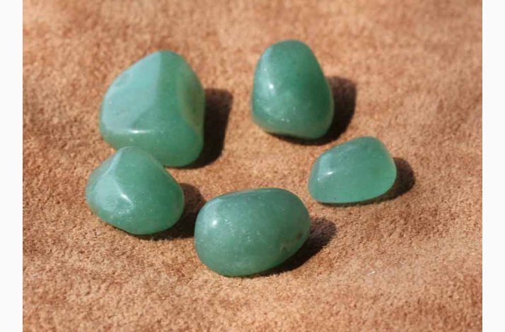 AVENTURINE- Aventurin krystal Lommesten - 5 stk. i posen
