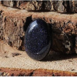 Bl Guldsten drbe krystal vedhng