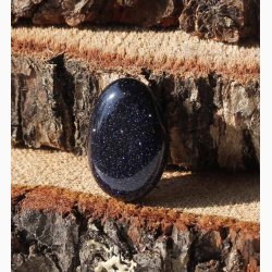 Bl Guldsten drbe krystal vedhng