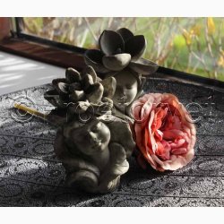 kande pige betonfarvet - Buste