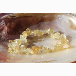 Armbnd med Citrin chip - Krystal armbnd