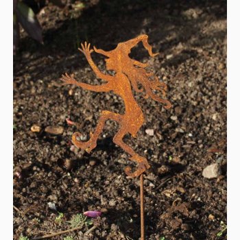 Lille dansende heks p stang i jern