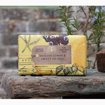 Fast h�nds�be Sicilian Lemon & Sweet Orange S�be � (190 g) - The English Soap Company