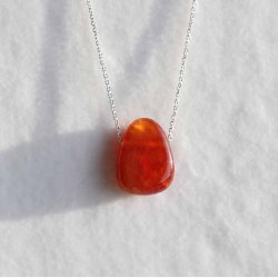 Ild Agat drbe krystal vedhng