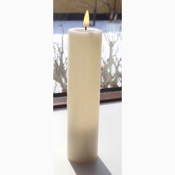 3D flamme Creme led bloklys ( 5*20 cm)