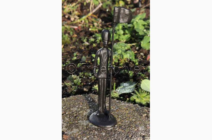 Figur garder m/flag H: 22 cm i stbejern
