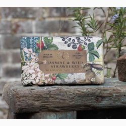 Fast h�nds�be � Jasmine &amp; Wild Strawberry � 190 g � The English Soap Company