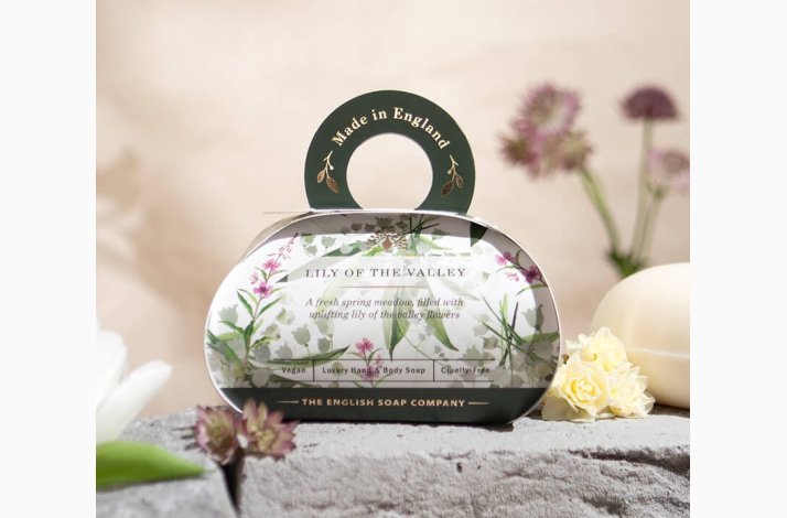 Fast h�nds�be Gaves�ske � Lily of the Valley, Liljekonval � 260 g � The English Soap Company