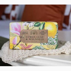 Fast h�nds�be � Lemon Leaf &amp; Magnolia 190 g, The English Soap Company