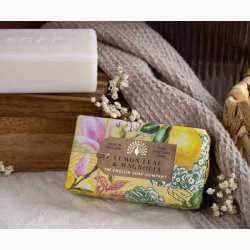 Fast h�nds�be � Lemon Leaf &amp; Magnolia 190 g, The English Soap Company