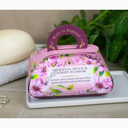 Fast h�nds�be gave�ske � Oriental Spice &amp; Cherry Blossom, Kirseb�rblomst  � 260 g � The English Soap Company