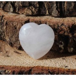 Hjerteformet rosakvarts krystal vedhng